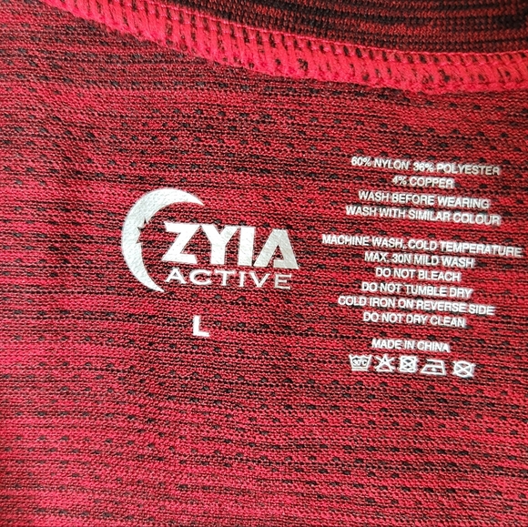 NWOT Zyia Men's Red Active tee - Picture 4 of 4